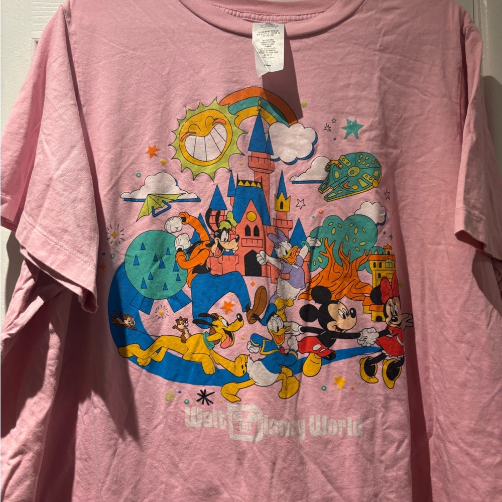 Disney Womens Pink Graphic T-Shirt